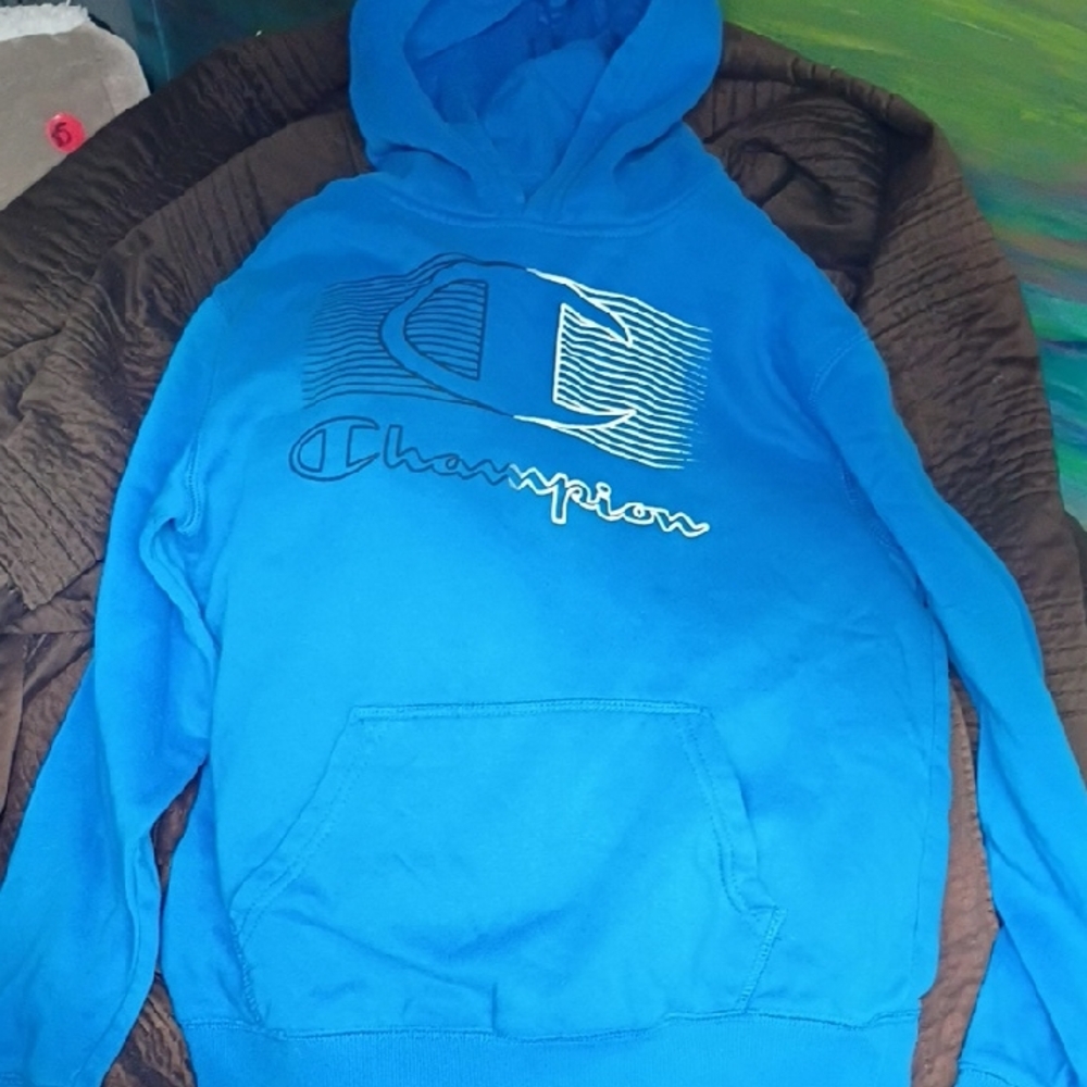 Champion Bright Blue Kids Hoodie
